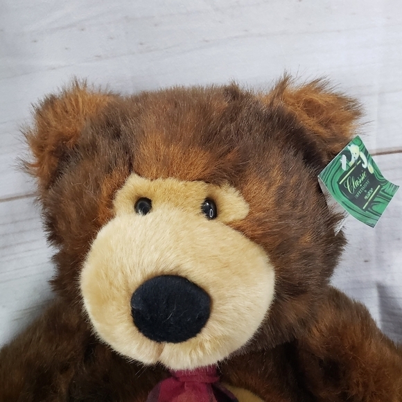 Kellytoy Europe Tip Dyed Teddy Bear Plaid Tie Plush Stuffed Animal 13 Inch 1997 - Picture 2 of 10